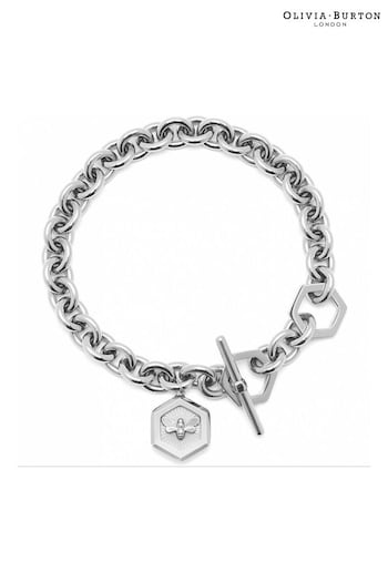 Olivia Burton Ladies Silver Tone Jewellery Minima Bee Bracelet (Q44996) | £65
