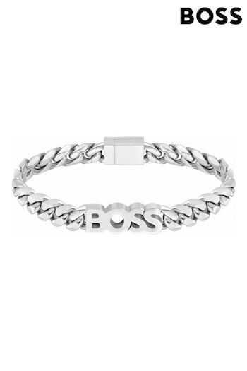 BOSS Silver Gents Jewellery Kassy Bracelet (Q44997) | £89