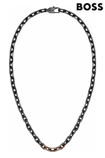 HUGO Gents Jewellery Kane Black Necklace (Q45003) | £129