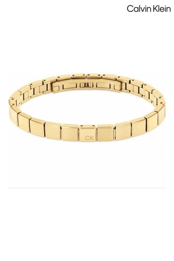 Calvin Klein Gents Gold Tone Jewellery Minimalistic Squares Bracelet (Q45005) | £109