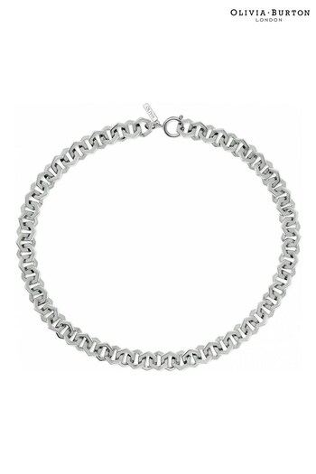 Olivia Burton Ladies Silver Tone Jewellery Honeycomb Necklace (Q45007) | £85