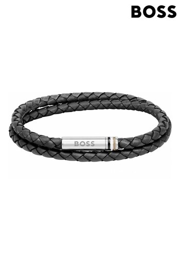 HUGO Gents Jewellery Ares Black Bracelet (Q45008) | £59