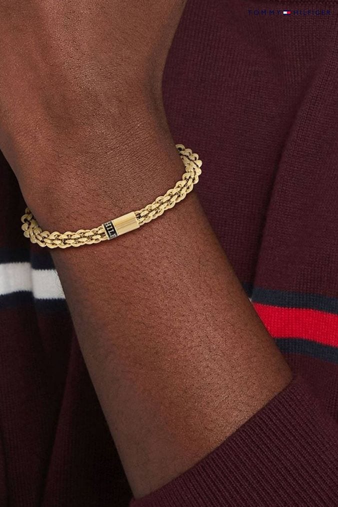 Tommy hilfiger discount gold bracelet mens