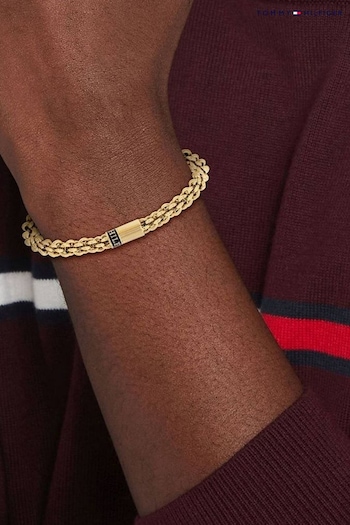 Tommy Hilfiger Gents Gold Tone Jewellery Intertwined Circles Chain Bracelet (Q45022) | £79