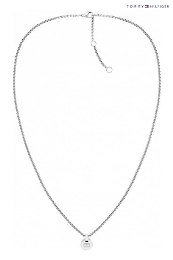 Tommy Hilfiger Ladies Silver Tone Jewellery Layered Pendant Necklace (Q45023) | £59