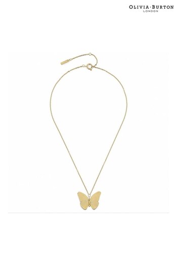 Olivia Burton Jewellery Ladies Gold Tone Butterfly Necklace (Q45032) | £70