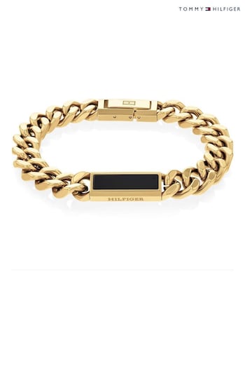 Tommy Hilfiger Jewellery Gents Gold Tone Semi Precious On Metal Bracelet (Q45034) | £99