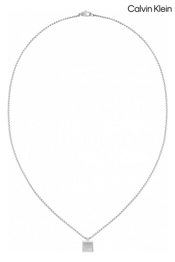Calvin Klein Jewellery Gents Silver Tone Minimalistic Squares Necklace (Q45041) | £79