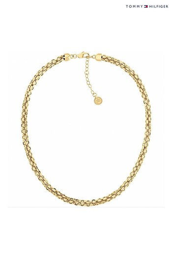 Tommy Hilfiger Jewellery Ladies Gold Tone Intertwined Circles Chain Necklace (Q45042) | £99