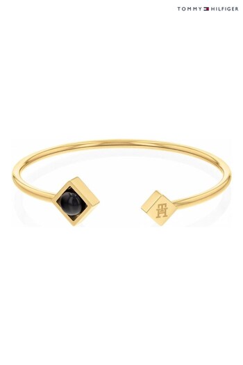 Tommy Hilfiger Jewellery Ladies Gold Tone Framed Stones Bracelet (Q45044) | £69