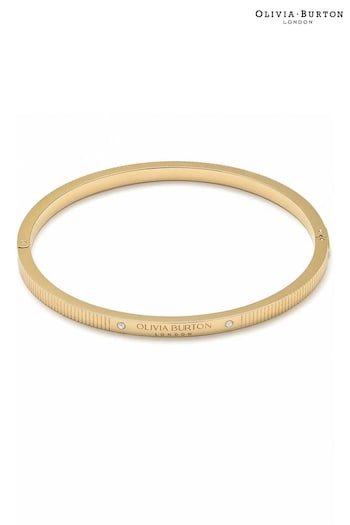 Olivia Burton Jewellery Ladies Gold Tone Classic Linear Bangles (Q45048) | £90