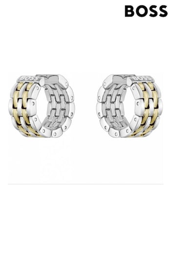 HUGO Jewellery Ladies Gold Tone Isla Earrings (Q45059) | £99