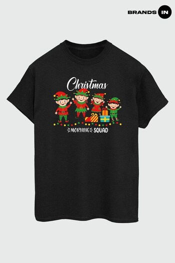 Brands In Black Christmas Morning Squad Men Black T-Shirt (Q45066) | £19