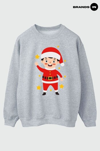 Brands In Grey Elf Dad Men Heather Grey Sweatshirt (Q45068) | £31