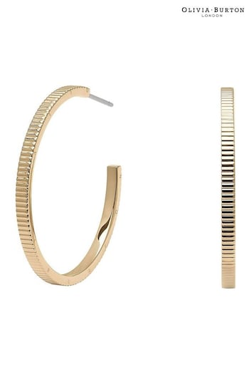 Olivia Burton Ladies Gold Tone Jewellery Classic Linear Earrings (Q45074) | £60