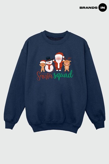 Brands In Navy Santa Squad Boys Navy Sweatshirt (Q45097) | £20