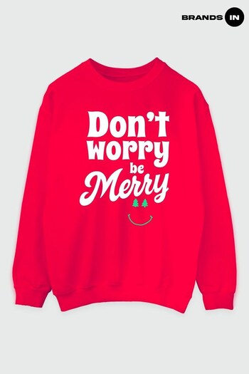 Brands In Red Christmas Be Merry Boys Red Sweatshirt (Q45101) | £20