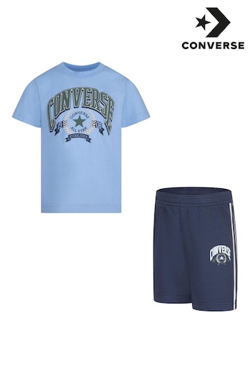 Converse Blue Club Tshirt and Shorts Set (Q45124) | £35