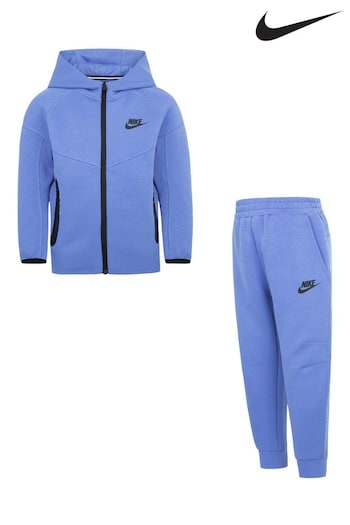 Nike edition Blue Little Kids Tech Fleece Set (Q45132) | £90