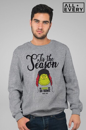 All + Every Heather Grey The Grinch Winter Hat Since 1957 Adult Sweatshirt (Q45146) | £36