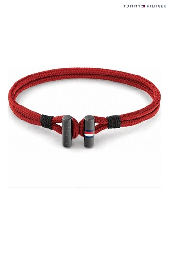 Tommy Hilfiger Jewellery Gents Red Nylon Bracelet (Q45168) | £49