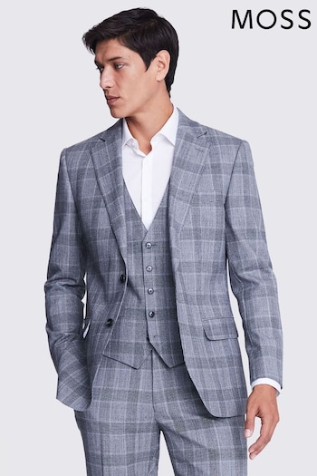 MOSS Tailored Fit Check Black & White Jacket (Q45181) | £189
