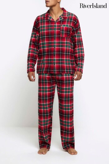 River Island Red Check Pyjamas Set (Q45225) | £25