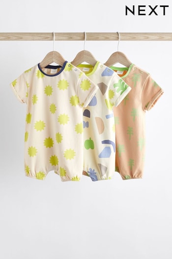 Bright Abstract Baby Jersey Rompers 3 Pack (Q45233) | £16 - £20