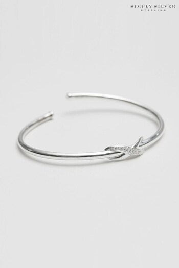 Simply Silver Silver Cubic Zirconia Infinity Cuff Bracelet (Q45234) | £65