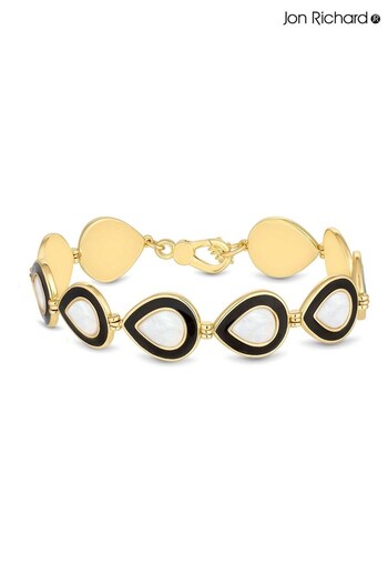 Jon Richard Gold Recycled Enamel And Mother Of Pearl Bracelet (Q45255) | £45