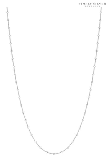 Simply Silver Sterling Silver Fine Sparkle Necklace (Q45283) | £25
