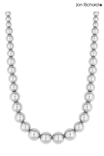 Jon Richard Silver Recycled Polished Ball Necklace (Q45298) | £30
