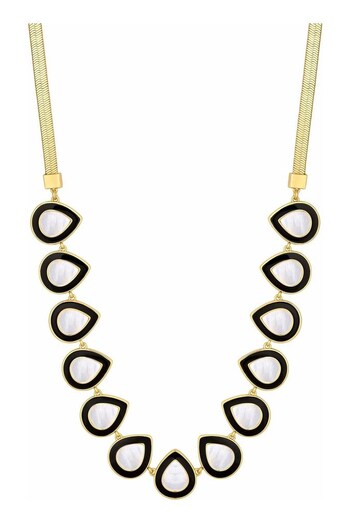 Jon Richard Gold Recycled Enamel And Mother Of Pearl Necklace (Q45299) | £70