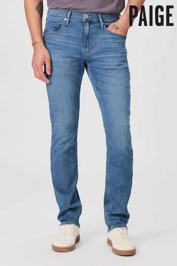 Paige Slim Fit Blue Federal Straight Leg Jeans (Q45393) | £230