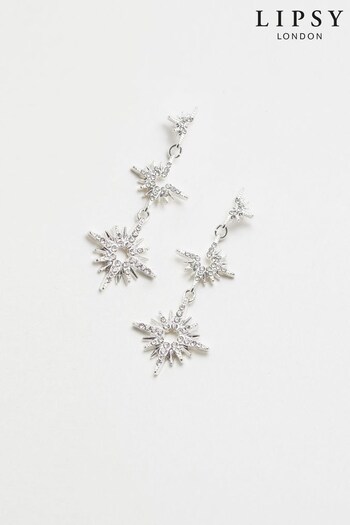 Lipsy Jewellery Silver Tone Celestial Drop Earrings (Q45412) | £12