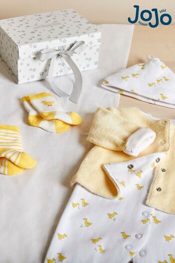 JoJo Maman Bébé Yellow New Baby Duck Gift Set (Q45438) | £38