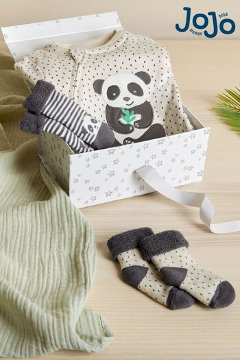 JoJo Maman Bébé Stone New Baby Panda Gift Set (Q45460) | £32