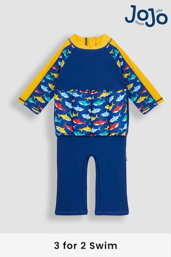 JoJo Maman Bébé Shark UPF 50 Sun Protection Float Suit (Q45492) | £29.50
