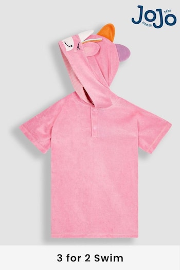 JoJo Maman Bébé Pink Towelling Hooded Poncho (Q45503) | £20