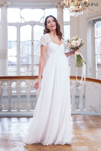 Seraphine Lace and Chiffon White Dresses (Q45698) | £459