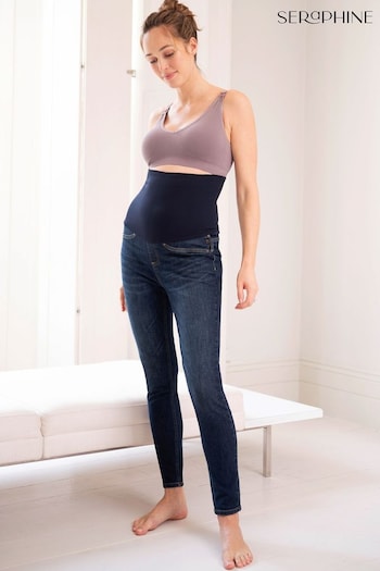 Seraphine Blue Roman-Post Mat Skinny Jeans (Q45716) | £69