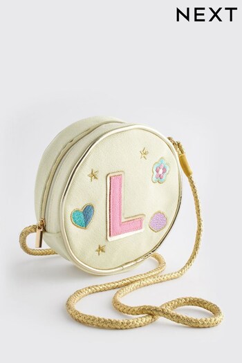 Cream L Initial Patch Canvas Bag (Q45722) | £16