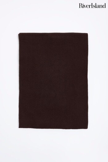 River Island Brown Knitted Scarf (Q45789) | £15