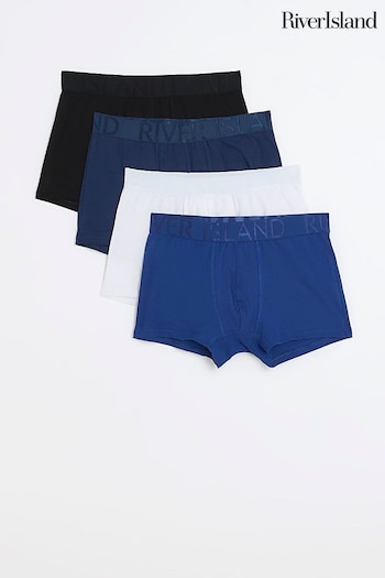 River Island Blue Boxers Pack of 4 (Q45801) | £25
