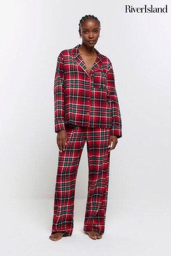 River Island Red Brushed Check Pyjama Trousers (Q45854) | £25