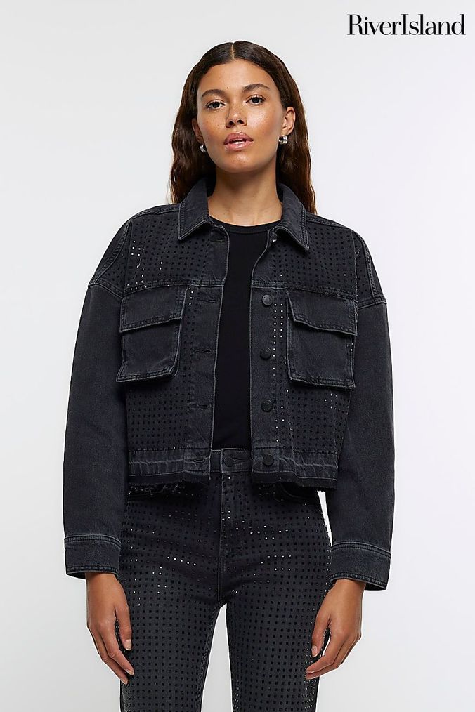 Buy Women s River Island Utility Jackets Online Next UK