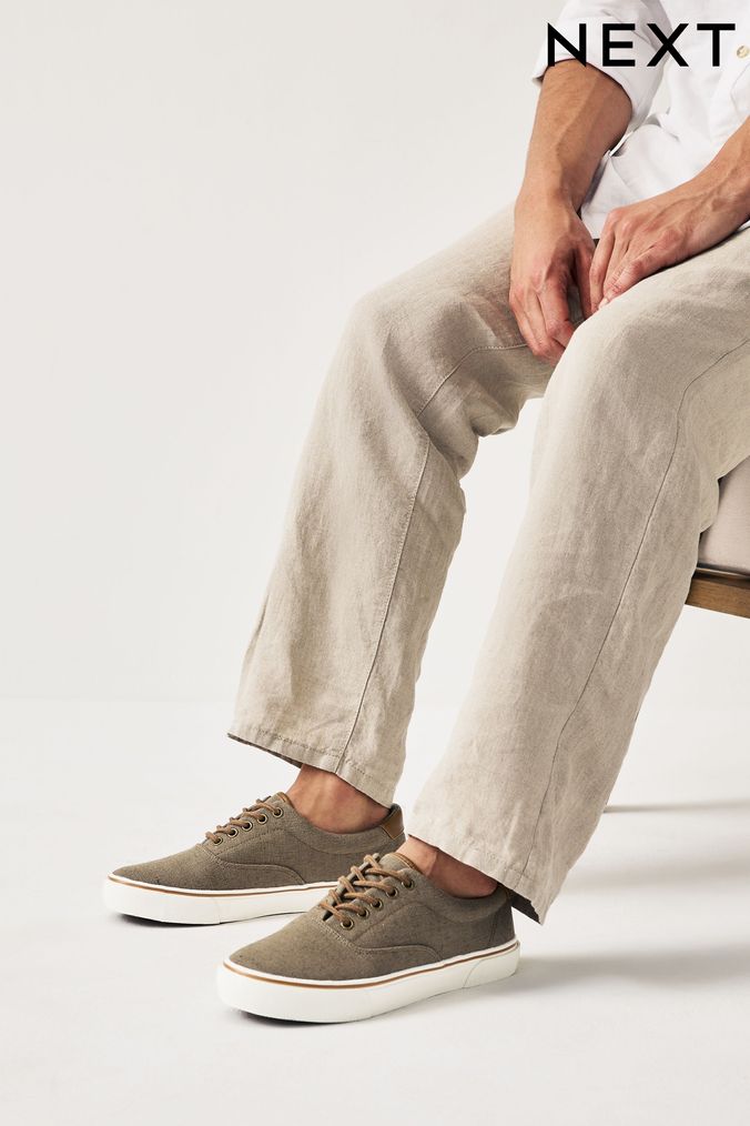 Next mens canvas shoes deals