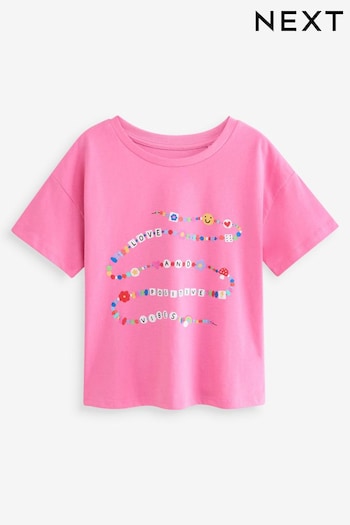 Pink Positive Vibes Graphic T-Shirt (3-16yrs) (Q46141) | £9 - £14