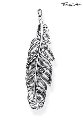 Thomas Sabo Silver Feather Pendant (Q46153) | £98