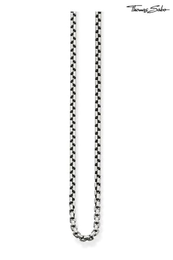 Thomas Sabo Silver Blackened Rebel  925 Silver Necklace (Q46162) | £84